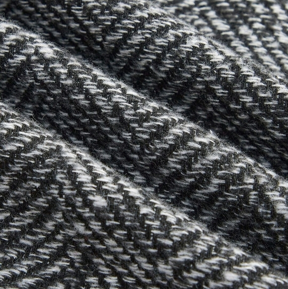 New Chic Oversized Herringbone Tweed Long Maxi Jacket Coat Gray - Picture 9 of 11